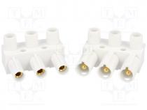 Connector pluggable terminal block, male + female, for cable