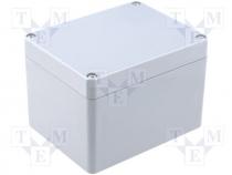 Enclosure multipurpose, X 90mm, Y 115mm, Z 80mm, ABS, dark grey