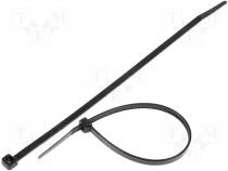 Cable tie, black 203x4,6mm