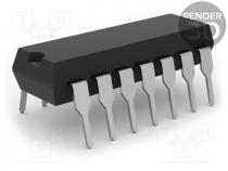 IC  voltage regulator, adjustable, 2....37V, 0.15A, DIP14, THT
