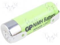 Rechargeable battery Ni-MH, 2/3AAA,2/3R3, 1.2V, 400mAh