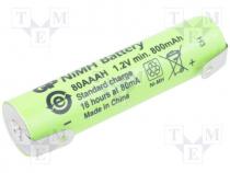 Rechargeable battery Ni-MH, AAA, R3, 1.2V, 800mAh