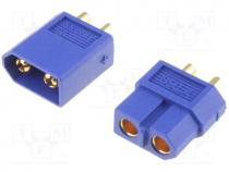 Power connector, 65A, PIN 2, Colour blue
