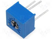 Potentiometer mounting, single turn, horizontal, 100k, 250mW