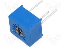 Potentiometer mounting, single turn, horizontal, 100k, 250mW