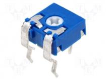 Potentiometer mounting, single turn, horizontal, 100, 100mW