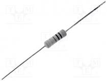 Resistor metal oxide, THT, 10, 3W, 5%, Ø5.5x16mm, Leads axial