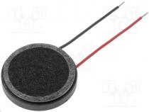 Loudspeaker, miniature, general purpose, 0.5W, 8Ω, 100÷20000Hz