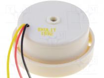 Sound transducer piezo siren, -20....60C, 12VDC, Ø42x26mm