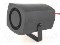 Sound transducer piezo siren, 250mA, -20....60C, 6....16VDC