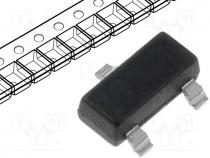 Transistor N-MOSFET, unipolar, 25V, 60mA, 350mW, SOT23