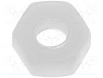 Nut, hexagonal, M3, polyamide, H 2.7mm, 5.5mm