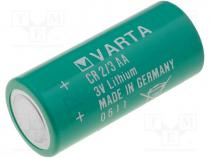 Battery lithium, 3V, 2/3AA,2/3R6, Ø14.8x33.5mm, 1350mAh