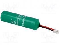 Battery lithium, 3V, AA, JST connector, Ø14.7x50mm, 2000mAh