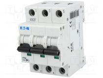 Circuit breaker, 400VAC, Inom  4A, Poles no  3, DIN, Charact  B, 6kA