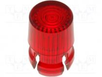 LED lens, round, red, 3mm