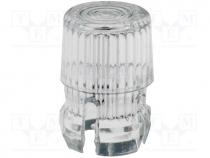 LED lens, round, transparent, 3mm