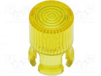 LED lens, round, yellow, 5mm