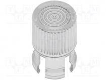 LED lens, round, transparent, 5mm