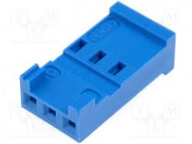 Plug, wire-board, female, PIN 3, w/o terminals, 2.54mm, for cable