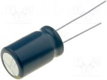 Capacitor  electrolytic, low impedance, THT, 330uF, 25V, Pitch 5mm