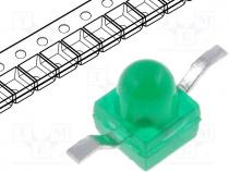 LED, SMD, green, 2.5-10mcd, 2.21x2.21mm, 40, 20mA, 2.2....2.5V