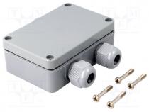 Enclosure  junction box, X 64mm, Y 98mm, Z 34mm, polyamide, IP65