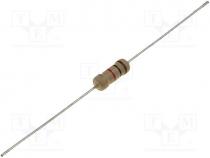 Resistor  carbon film, THT, 1k, 2W, 5%, Ø4.2x11mm, Leads  axial