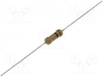 Resistor  carbon film, THT, 470, 1W, 5%, Ø3.2x9mm, Leads  axial