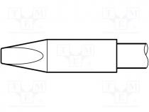Tip, chisel, 2.4x0.6mm, longlife