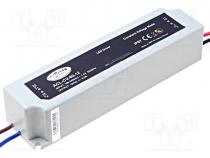 Pwr sup.unit  switched-mode, for LED diodes, 60W, 12VDC, 5A, IP67