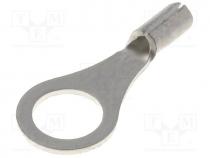 Ring terminal, M4, 0.1....0.5mm2, crimped, for cable, non-insulated