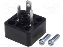 Connector  valve connector, socket, form C, 9.4mm, male, PIN 3