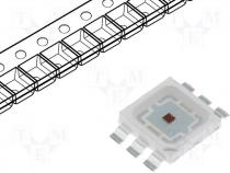 Power LED, 1W, red, 40-50lm, 120, d 620-630nm, 350mA, 2....3V, 5x5mm
