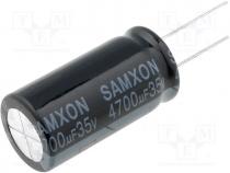 Capacitor  electrolytic, THT, 4700uF, 35V, Ø18x35mm, Pitch 7.5mm