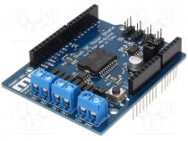 DC-motor driver, IC  L298, 2A, Uin mot 7....30V, Uin log 7....30V
