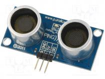 Sensor  distance, 4.5÷6VDC, ultrasonic, F meas 40kHz, 0.02÷3m