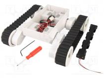 Robo.access  tracked chassis, 86,8 1, white, 245x225x75mm, 7.2VDC