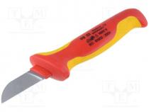 Knife, for electricians, insulated, Blade type  straight, 185mm