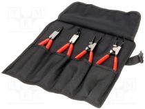 Set  pliers, Pcs 4, internal circlip, Package  case