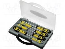 Set  screwdrivers, Pcs 7, Phillips cross, slot