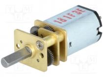 Motor  DC, with gearbox, 3....9VDC, HP, 150 1, dbl.sided shaft  yes
