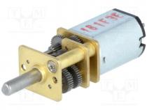 Motor  DC, with gearbox, 3....9VDC, HP, 1000 1, dbl.sided shaft  yes