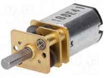 Motor  DC, with gearbox, 3....9VDC, LP, 298 1, dbl.sided shaft  yes