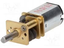 Motor  DC, with gearbox, 3....9VDC, HP, 1000 1, dbl.sided shaft  no