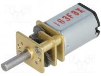 Motor  DC, with gearbox, 3....9VDC, HP, 100 1, dbl.sided shaft  no