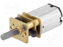Motor  DC, with gearbox, 3....9VDC, LP, 210 1, dbl.sided shaft  no