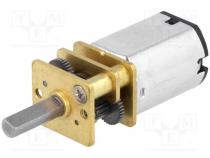 Motor  DC, with gearbox, 3....9VDC, HP, 250 1, dbl.sided shaft  no