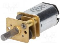 Motor  DC, with gearbox, 3....9VDC, LP, 100 1, dbl.sided shaft  no