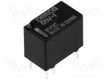 Relay  electromagnetic, SPDT, Ucoil 9VDC, 0.5A/125VAC, 1A/24VDC